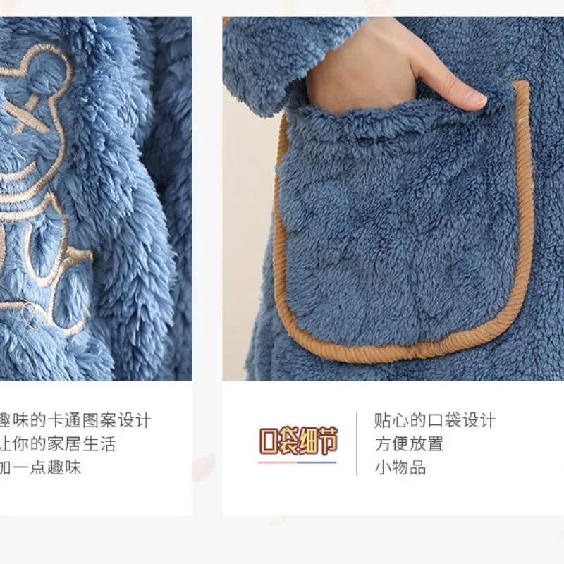 5XL Плюс Размер Пушистый Пижамный Комплект Женский Зимний Мягкий Удобный Флисовый