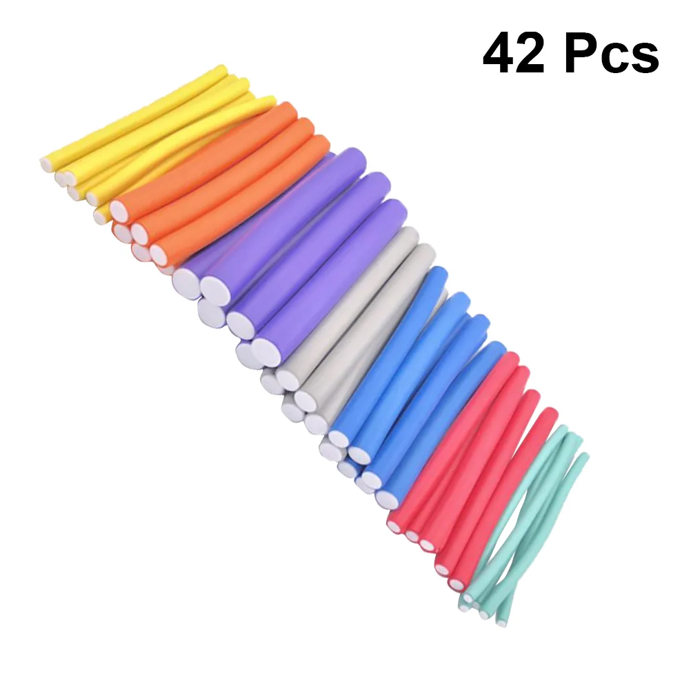 

42pcs Heat Hair Rollers Cold Wave Hair Roller Heat Hair Roller Hair Curler Flexible Curling Rods Hair Styling Curler