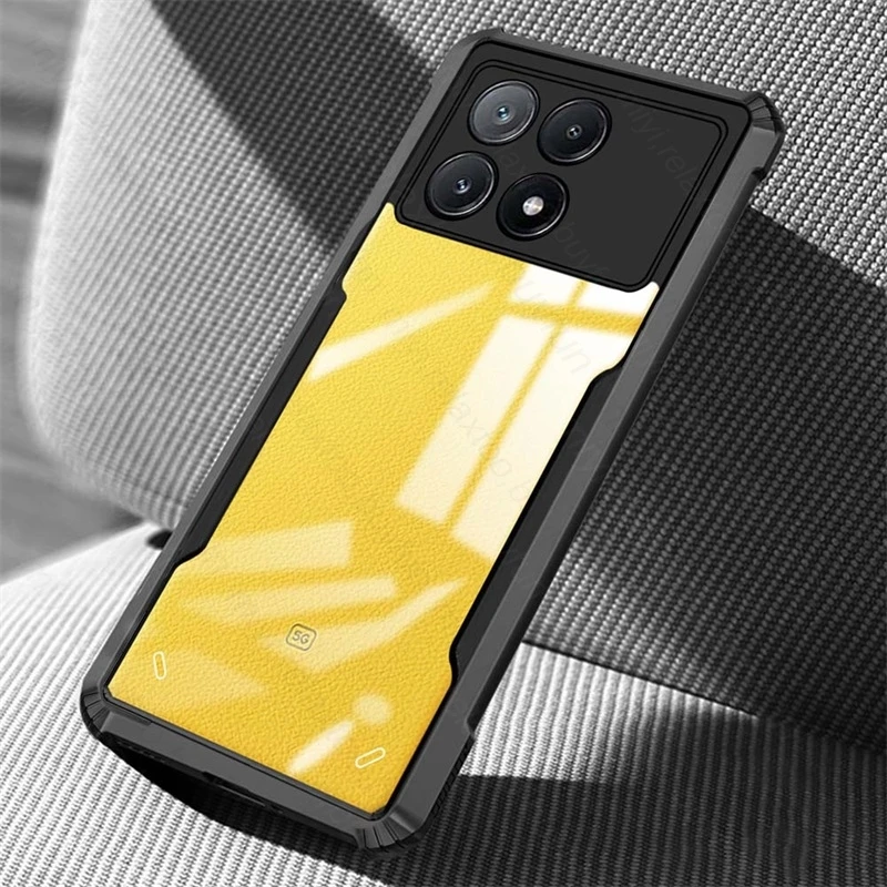 Для Poco X6 Pro 5G чехол прозрачная акриловая задняя крышка на PocoX6 Poko Little X6Pro X 6 TPU Мягкий