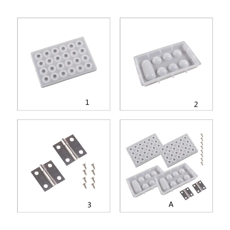 Эпоксидная форма для камней Mancala с набором винтов силиконовая семейной вечеринки