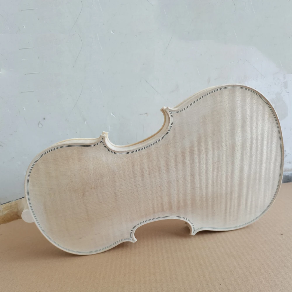 

Stradivarius 1715 Complete Backplane Flame Maple violin white embryo unfinished violin 4/4 3/4 1/2 1/4 solid wood DIY violin