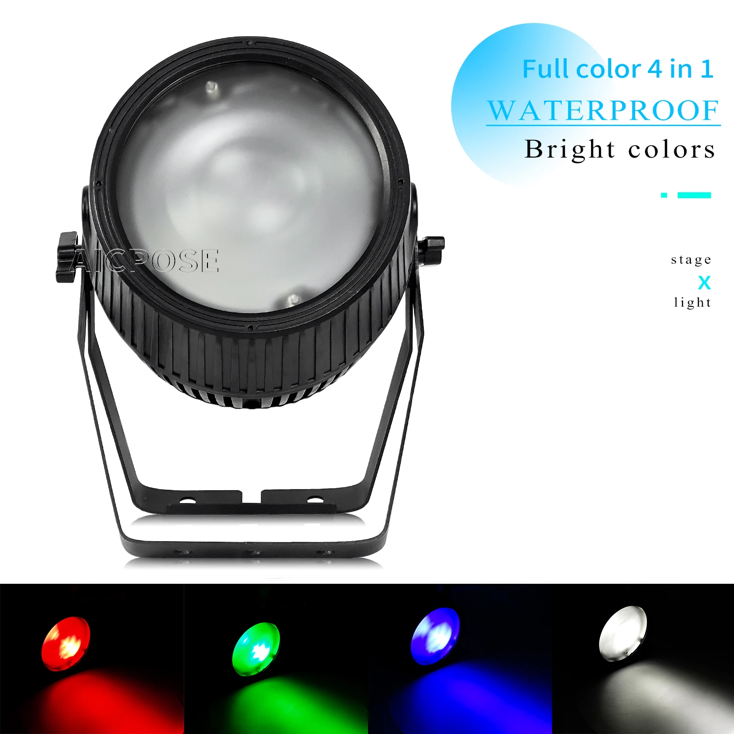 

200W COB Zoom Waterproof Par Light RGBW 4 in 1 LED Stage Spotlight DMX Control Professional DJ Disco Outdoor Show Stage Light