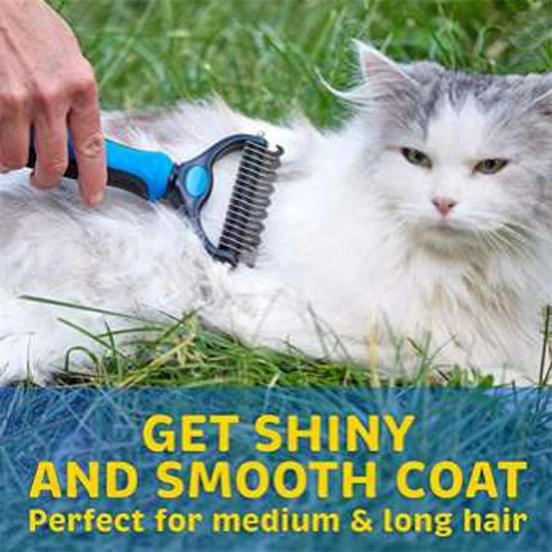 

Hair Removal Comb For Dogs Cat Detangler Fur Knot Dematting Deshedding Brush Grooming Tool For Long Hair Cutter Pet Suppliers