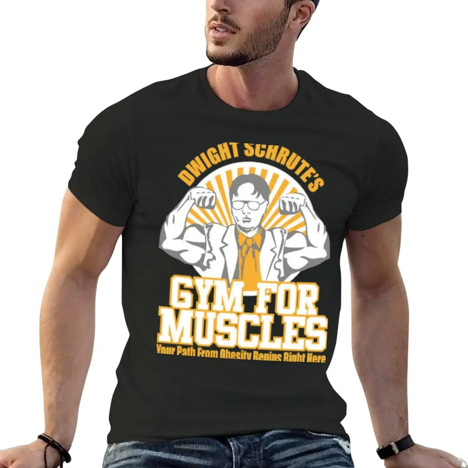 Футболка Dwight Sc 1) тренажерный зал для мышц быстросохнущая футболка большого