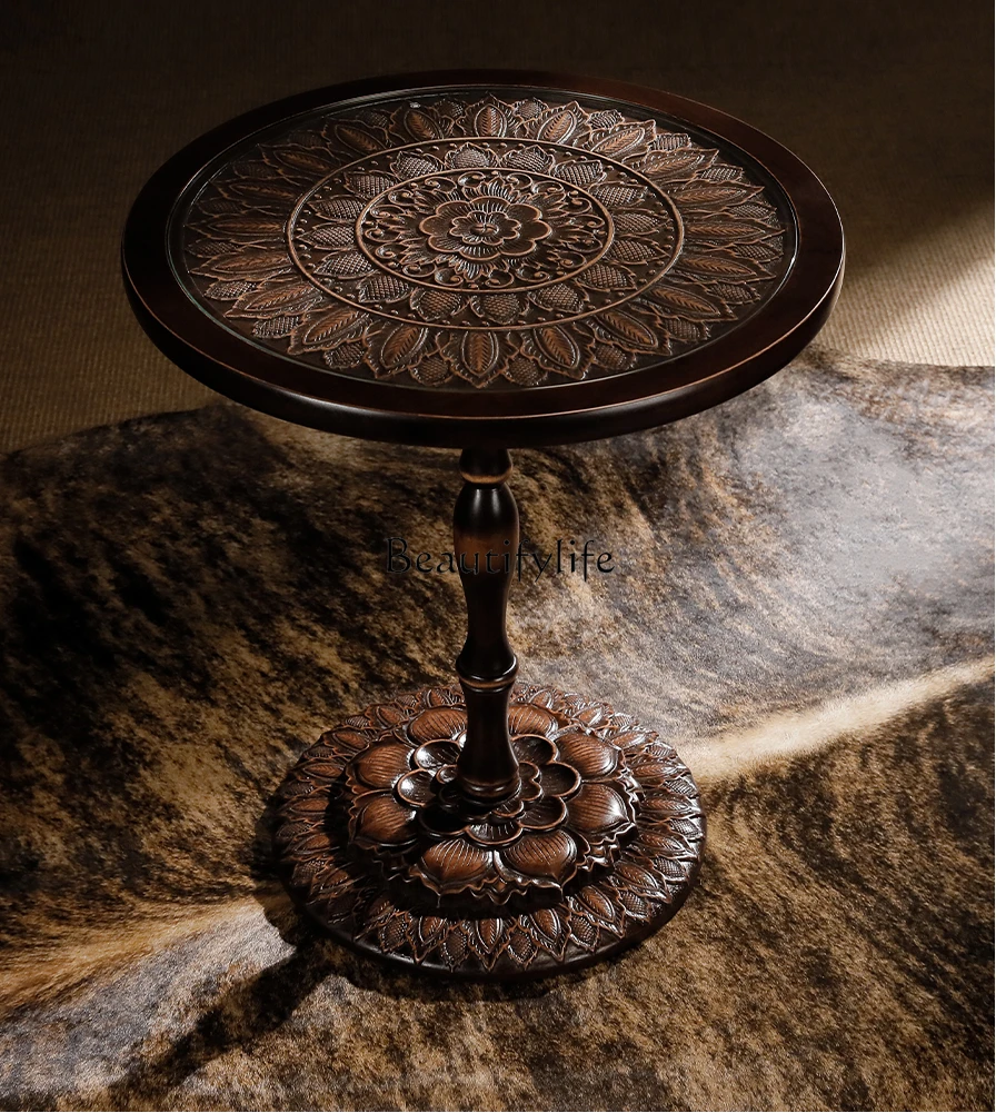 Trollius Chinensis Маленький круглый приставной столик Новый маленький в китайском стиле