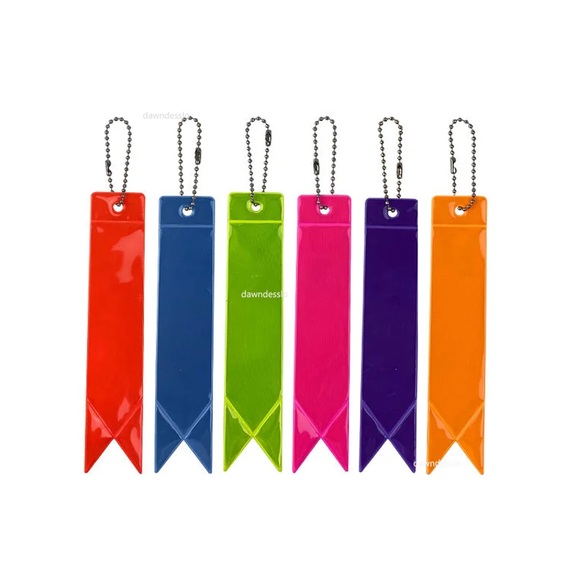 Safe Reflective Keychain For Bag Backpack Pendant Strip Ornaments Reflectors For Things Adults Children Night Safety Accessories