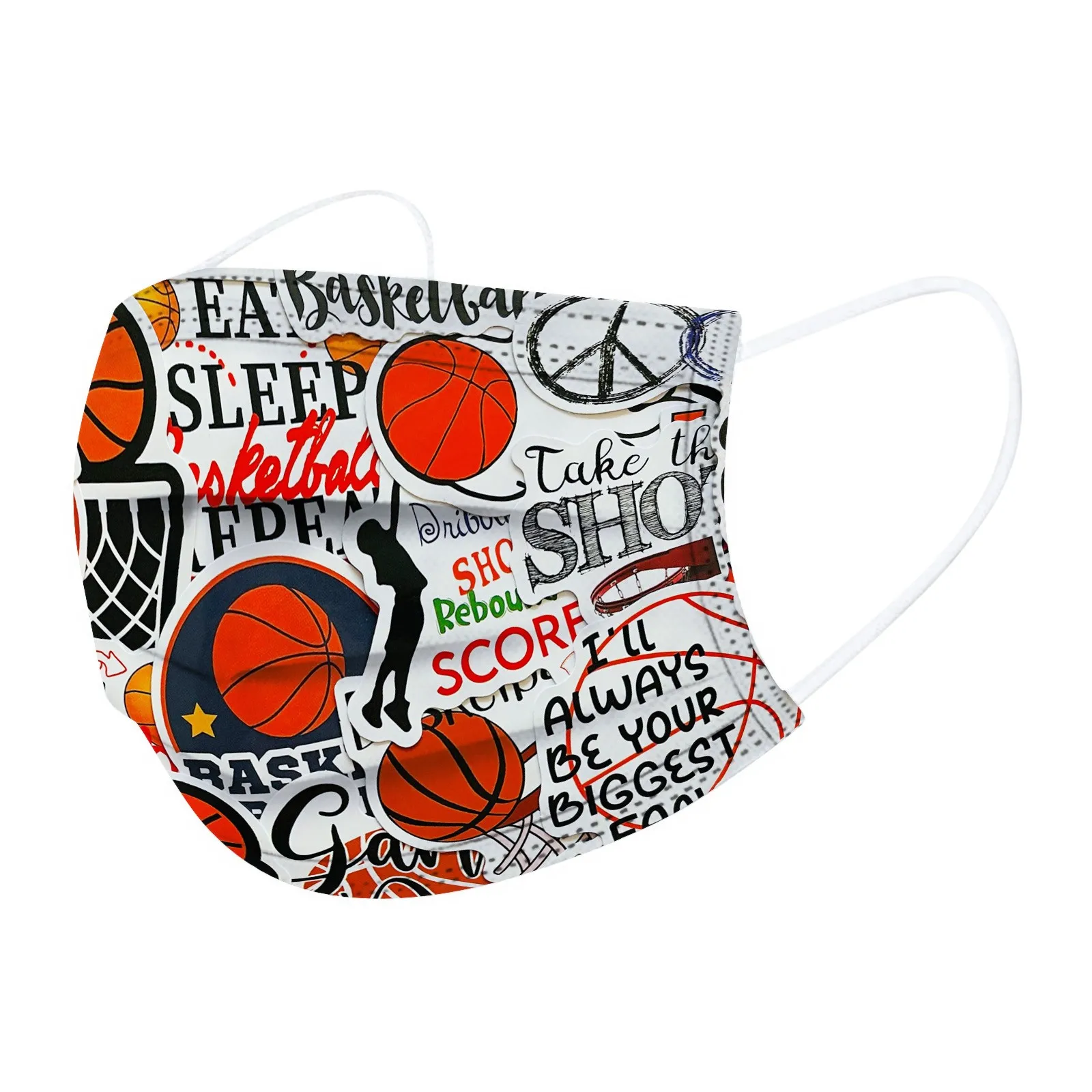 10 шт. детская одноразовая маска для лица с рисунком баскетбола | Тематическая