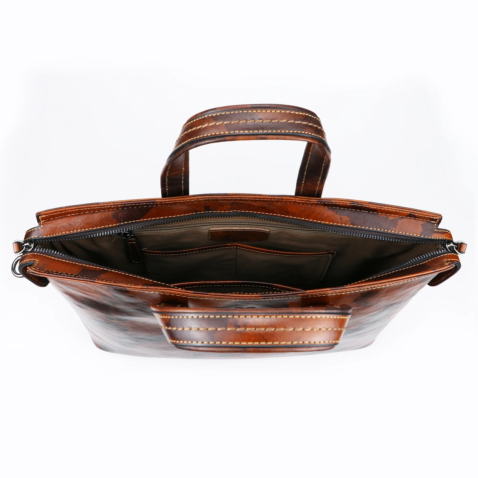 Royal Bagger Business 15 Inch Laptop Bag Briefcase Men Genuine Cow Leather Male Camouflage Shoulder Messenger Bags Man Handbag