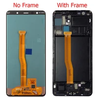 original a7 2018 amoled lcd for samsung galaxy 2018 50 display with frame 6 0 50f sm 50f 50fn 50g screen