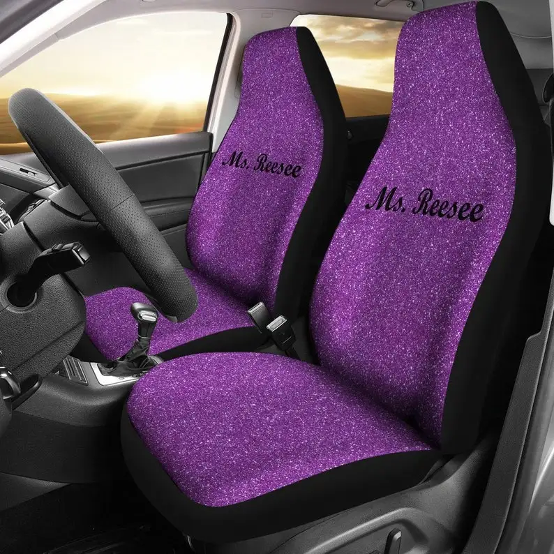 

Custom Ms Reesee Purple Confetti Print Car Seat Covers Pair, 2 Front Car Seat Covers, Seat Cover for Car, Car Seat Protector, Ca