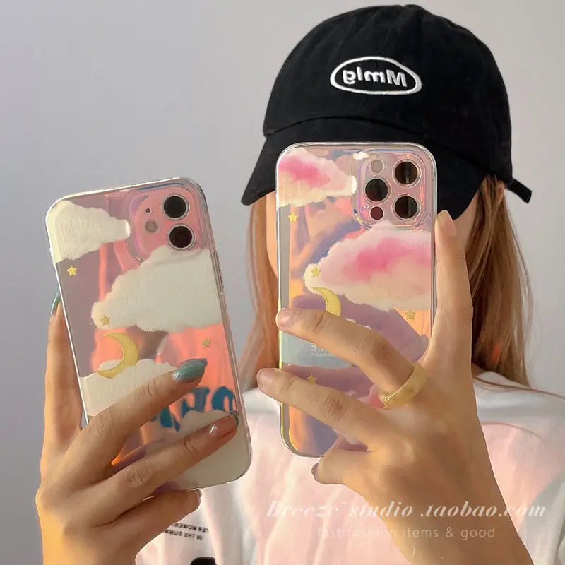 

Lovely fashion oil painting Phone Case For iPhone 12 13 Pro Max 11 Pro X XR XS Max 8 7 6 6s Plus Soft TPU Back Cover
