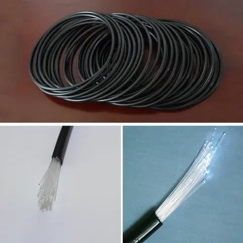 Оптоволоконный кабель Ritesdepot декоративный черный 25 шт.
