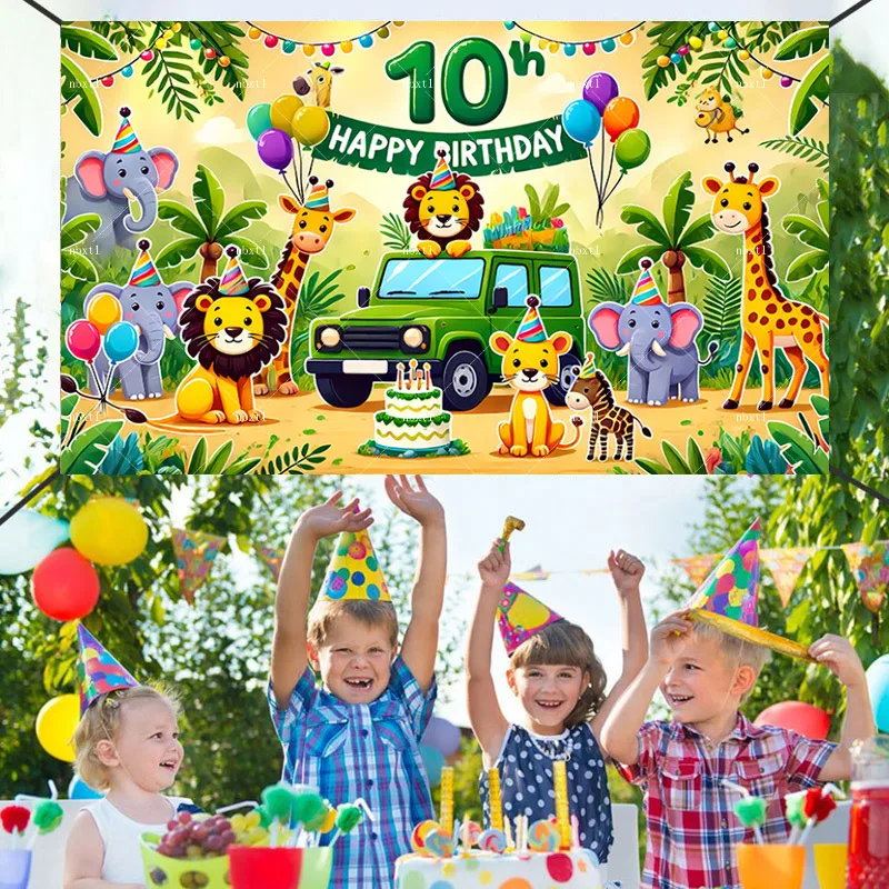 Зеленый лес животное карнавальная тематическая вечеринка детские украшения на