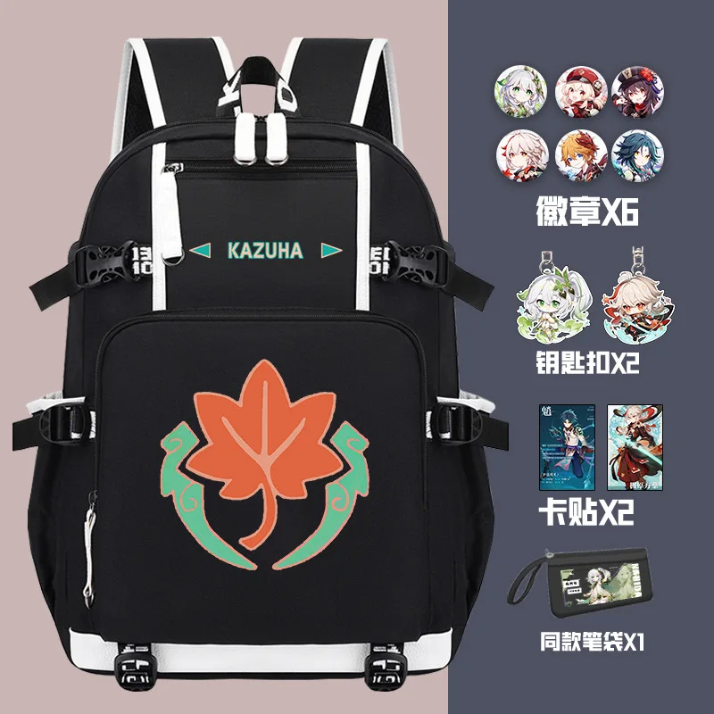 

Anime Game Genshin Impact Cos Yae Miko Hutao Ganyu Tartaglia Kazuha Etc. Unisex Casual Cartoon Simple Storage Backpack