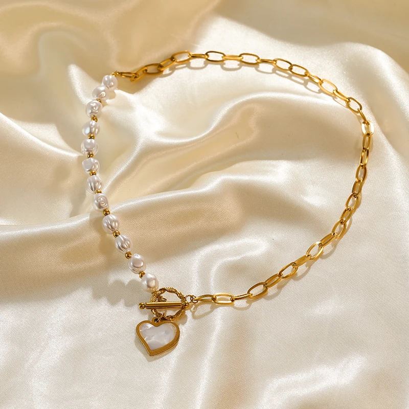 Женское ожерелье EILIECK с подвеской в виде сердца из нержавеющей стали