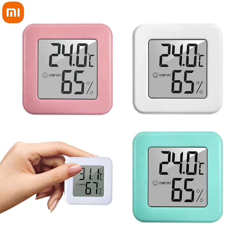 

Цифровой мини-Термометр-Гигрометр Xiaomi, комнатный Измеритель температуры и влажности с ЖК дисплеем, датчик, метеостанция