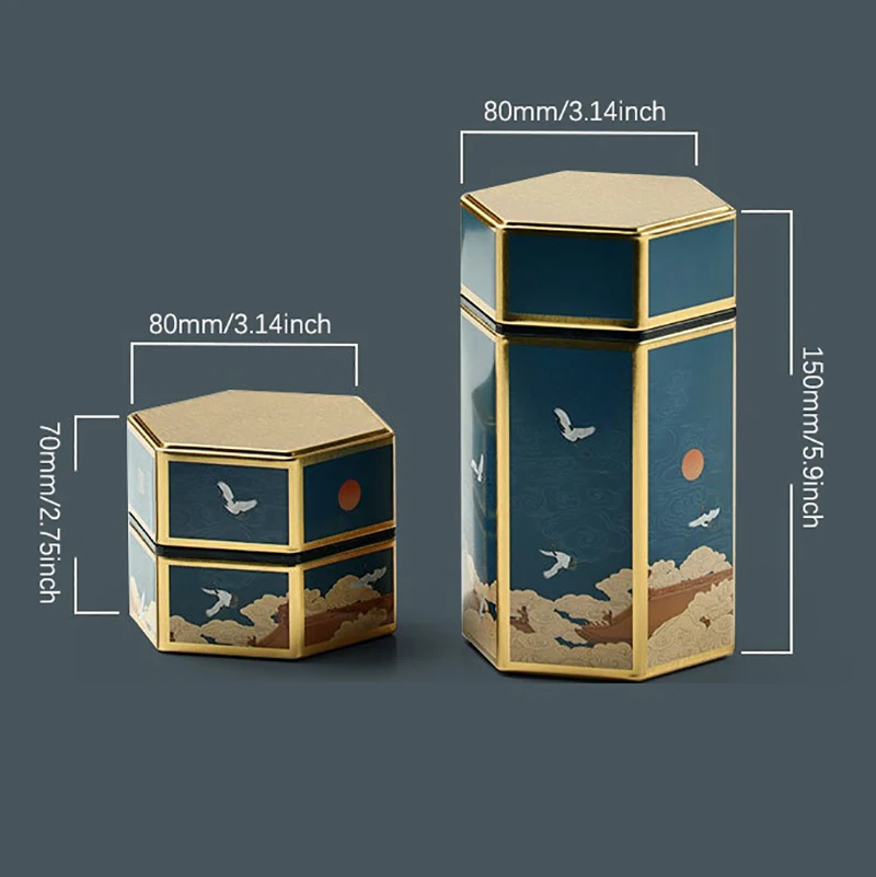 Креативный Шестиугольный Чайник Чугунная Чайная Кедди Портативная Герметичная