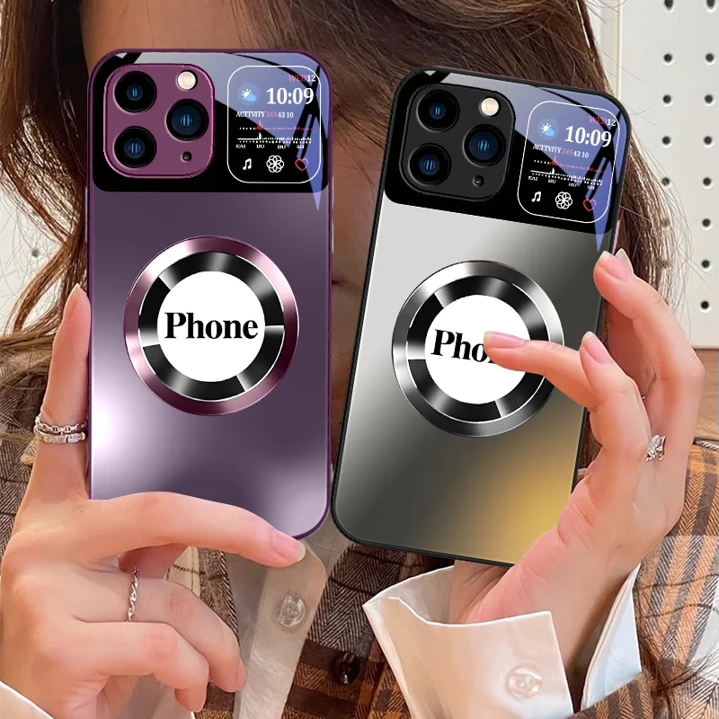 Градиентный чехол из закаленного стекла для IPhone 15 Pro 14 13 12 Mini 11 XS Max XR 7 8 Plus SE 2020 2022