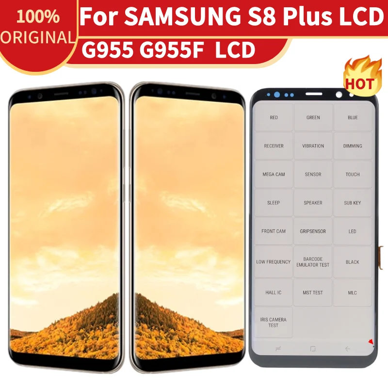 Оригинальный AMOLED дисплей для Samsung Galaxy S8 Plus LCD + G955 G955F SM-G955F/DS ЖК-дисплей сенсорный