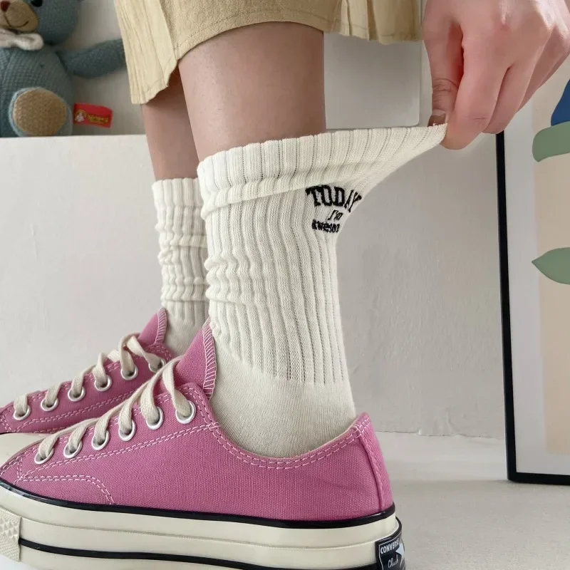 

Забавные носки, потрясающие дизайнерские носки в японском и корейском стиле, парные носки средней длины, спортивные носки для мужчин и женщин