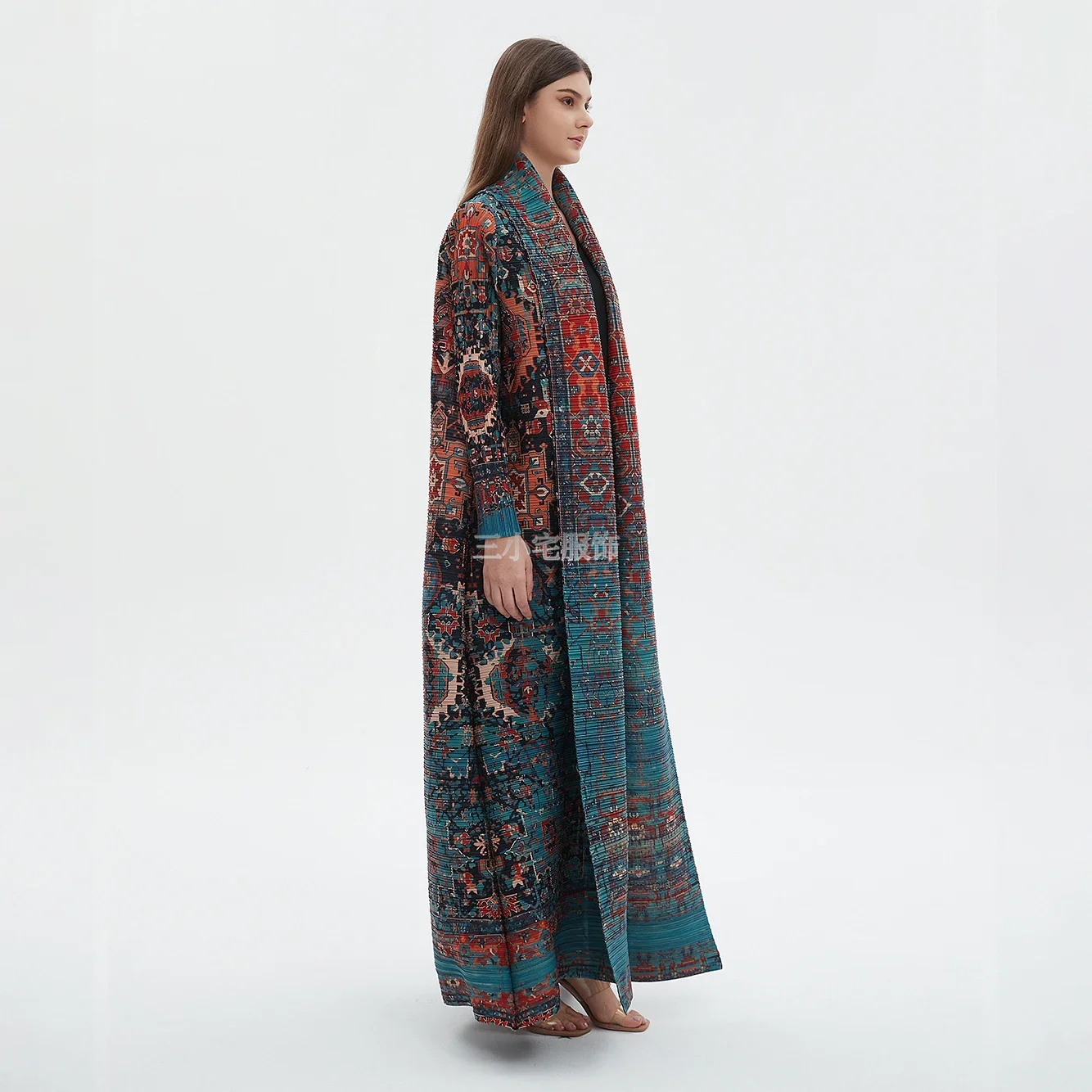 Женский плиссированный халат миаке Свободный кардиган большого размера с