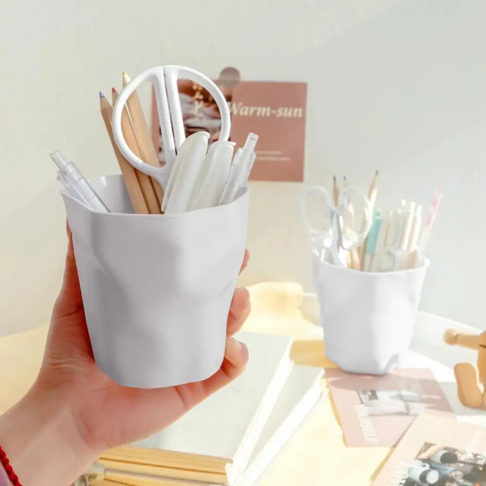 

Pen Holder Large Capacity Multi-functional Irregular Shape Students Desktop Stationery Organizer Rubbish Can Classroom Things