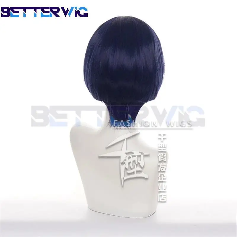 Парик для косплея Genshin Impact Scaramouche Kunikuzushi термостойкие синтетические волосы синего