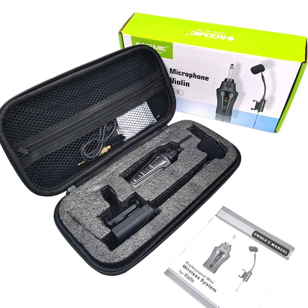 

UHF 16 Channels Violin Wireless Microphone Receiver Transmitter For Viola Violin Musical Instruments Mic Systems Accessories