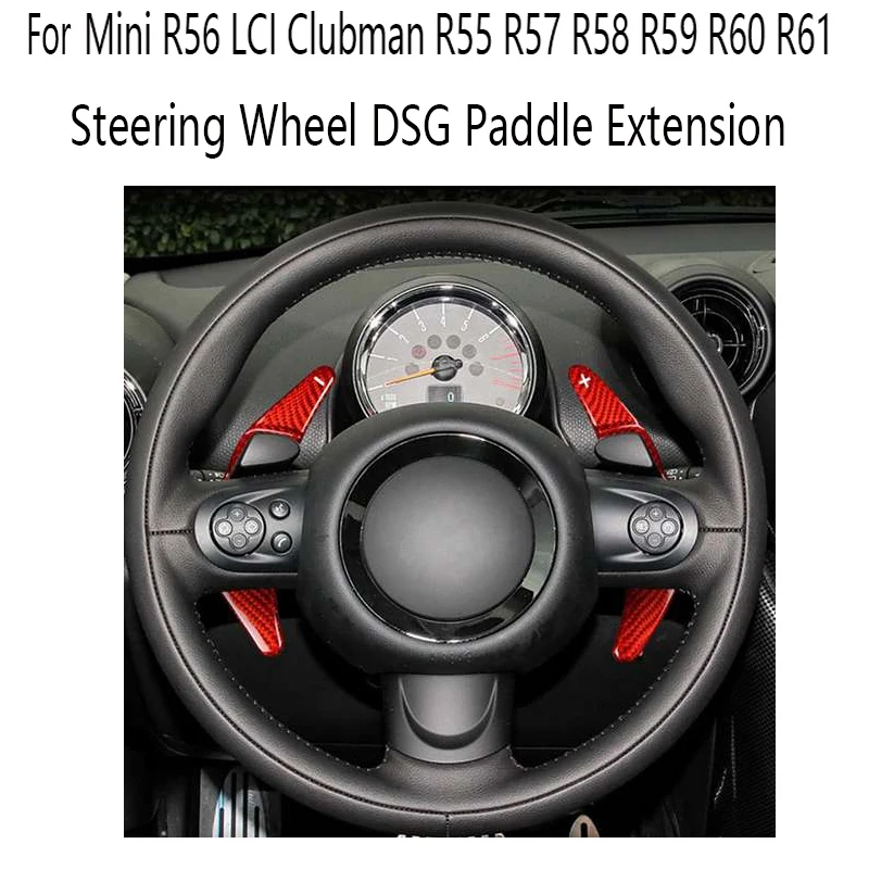 

Красные весла переключения из углеродного волокна для BMW Mini R56 LCI Clubman R55 R57 R58 R59 R60 рулевое колесо DSG весло