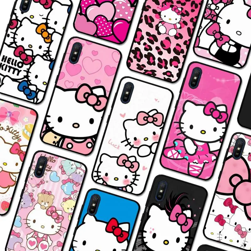 

H-Hello-k-Kitty Phone Case For Redmi 5 6 7 8 9 10 plus pro 6 7 8 9 A GO K20 K30 K40 pro plus F3 Fundas