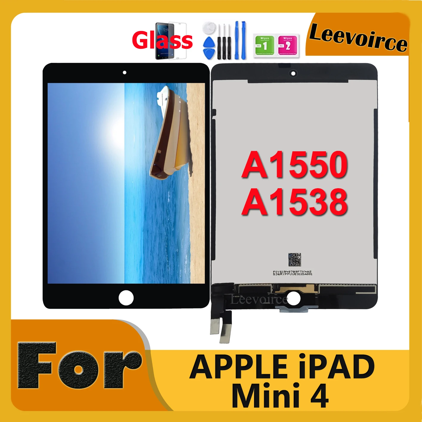 ЖК-дисплей с бесплатным стеклом для APPLE iPad mini 4 A1538 A1550 сенсорный экран