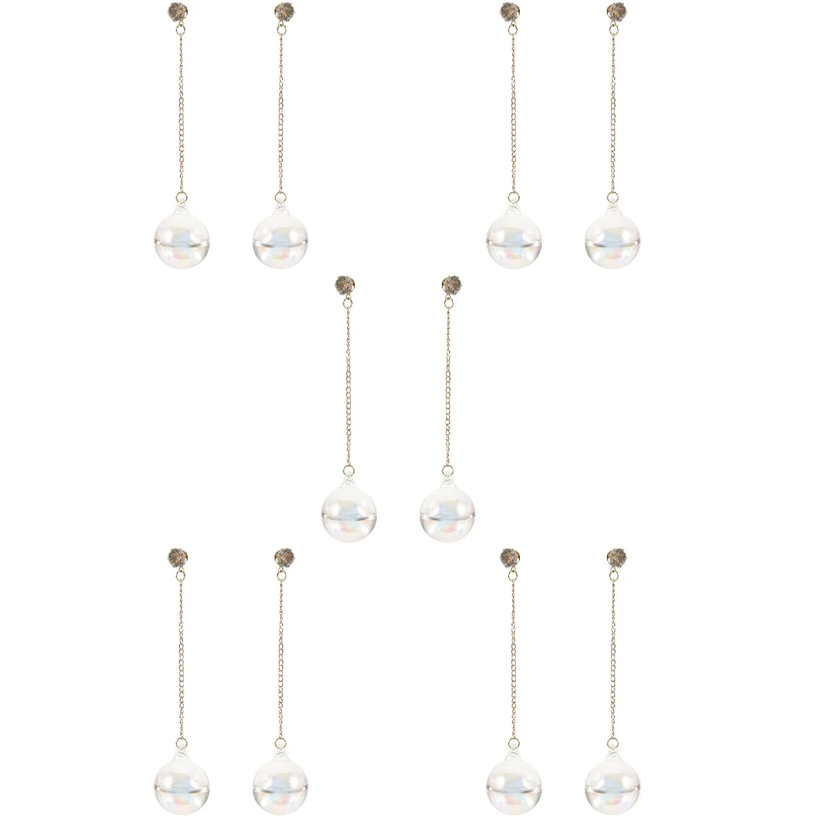 

Transparent Water Earrings Glass Ball Chain Women Girl Drop Dangle Girls