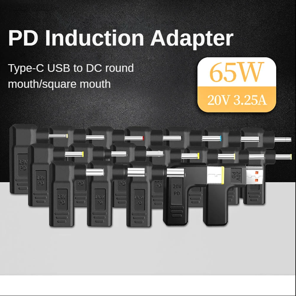 

Адаптер питания для ноутбука, разъем постоянного тока, PD, USB Тип C, разъем «мама» на универсальный «папа», конвертер для Lenovo, Asus, зарядное устр...