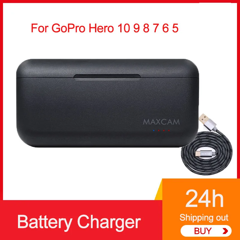 Аккумуляторная батарея MAXCAM для GoPro Hero 10 9 8 7 6 5, 1720 мАч