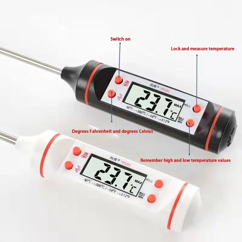 Digital Thermometer Kitchen Probe Candle Making Measure Liquid Soy Paraffin Wax Melts Household Cooking Milk BBQ |