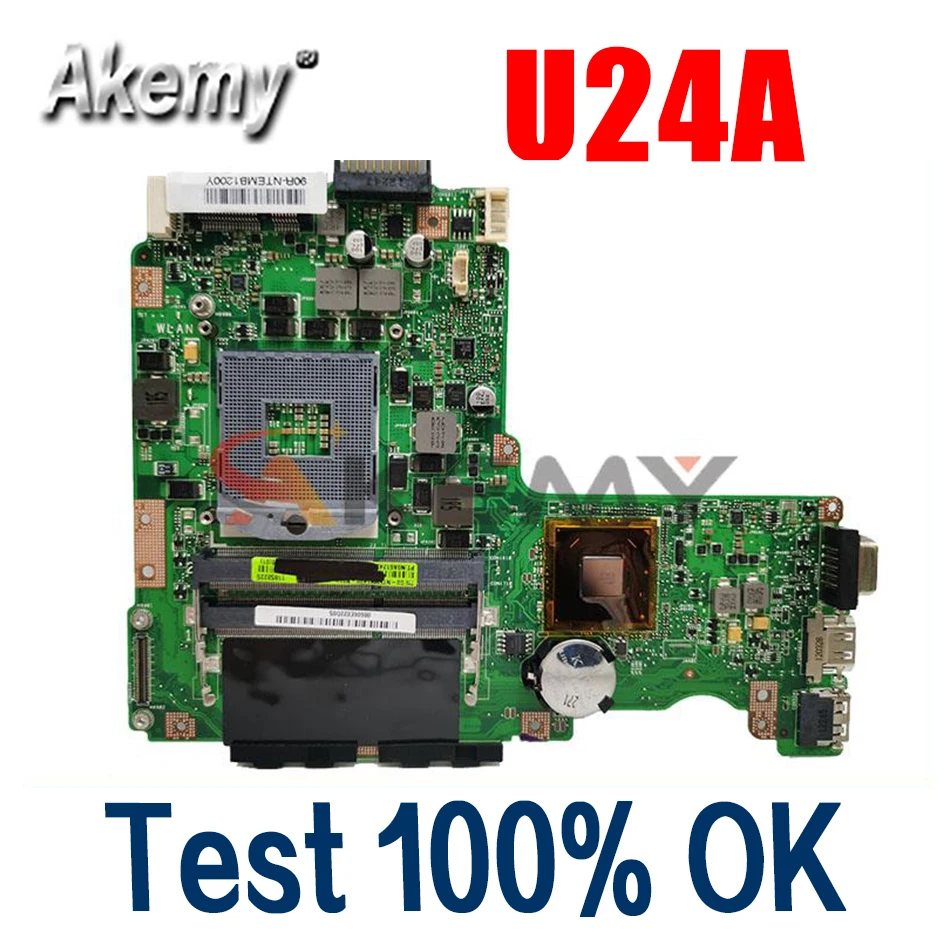 

U24E mainboard REV2.0 For ASUS U24 P24E U24E U24A Laptop motherboard HM65 DDR3 MAIN BOARD 100% Tested