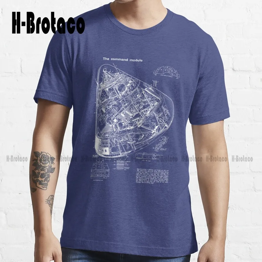 

Apollo Command Module Blueprint Drawing Astronauts, Spaceship, Apollo, Command T-Shirt Mens Golf Shirts Fashion Tshirt Summer