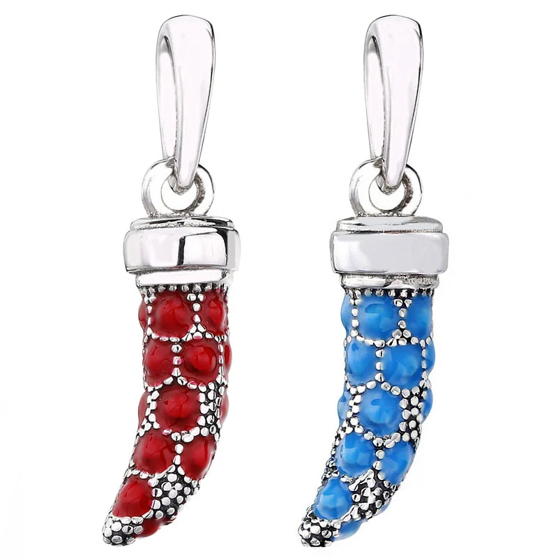 

Original Bohemian Style Turquoise Amulet Necklace Charm Diy Jewelry Fit 925 Sterling Silver Bead Popular Bracelet Necklace