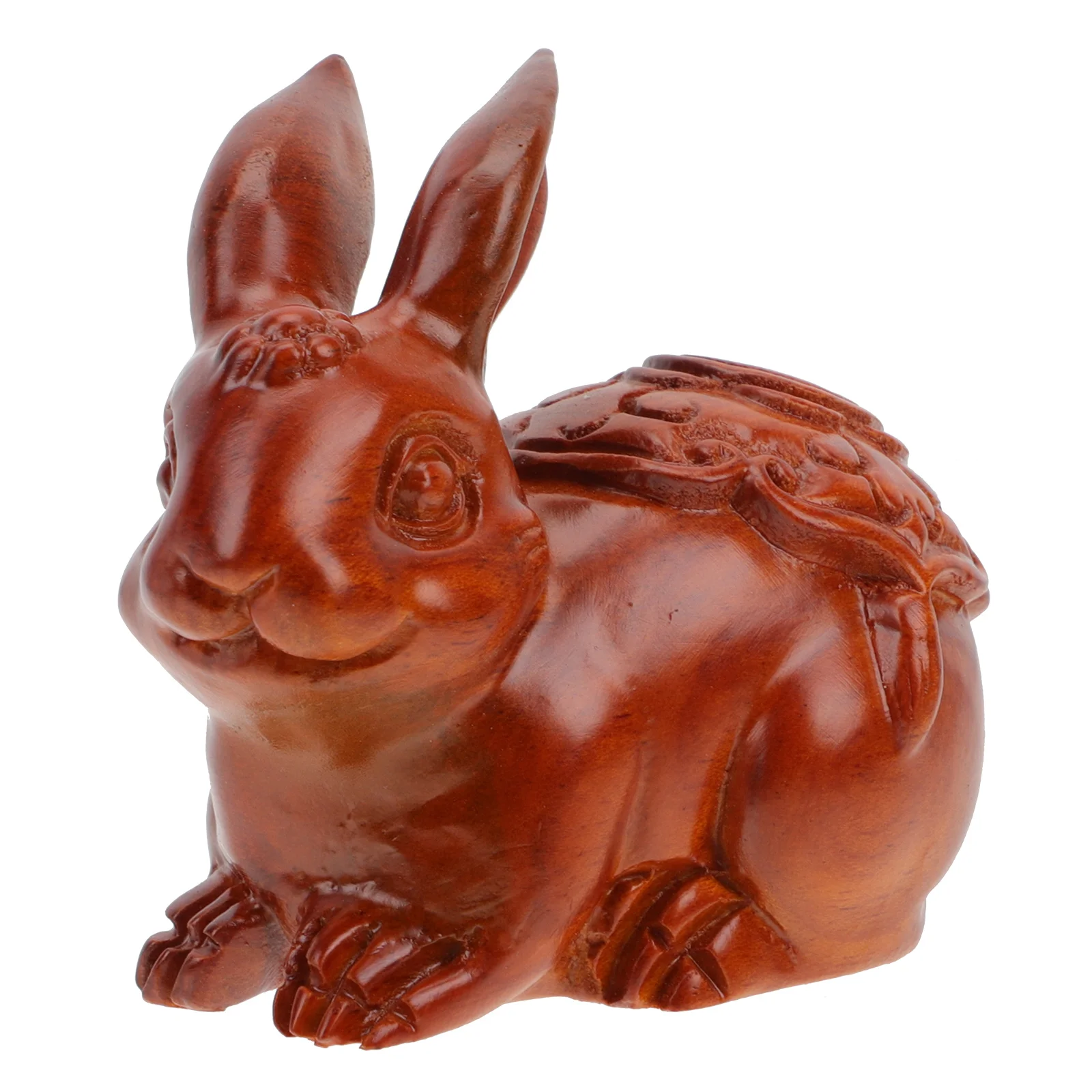 

Rabbit Bunny Figurine Figurines Easter Statue Wooden Miniature Zodiac Wood Decor Chinese Carved Year New Decorations Figures