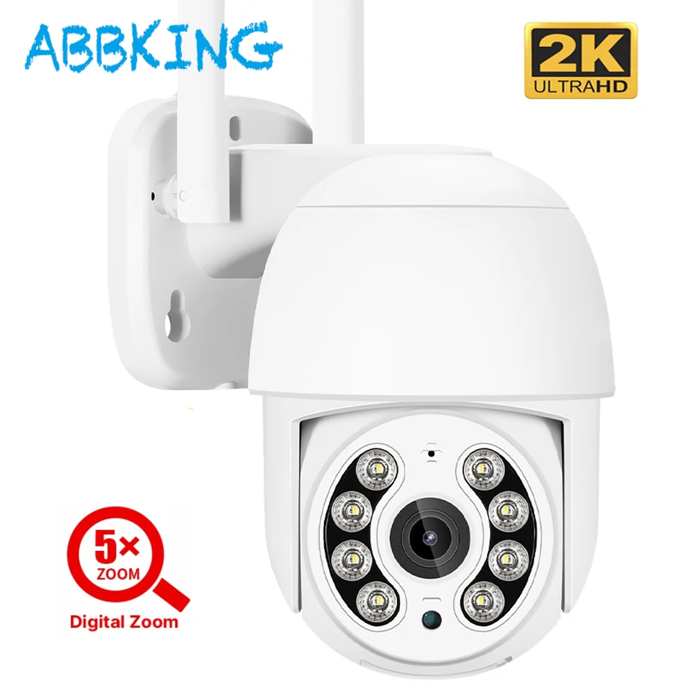 

1080P Wifi Camera 5DB Antenna Outdoor Security 5X Digital Zoom Auto Tracking 4MP CCTV Surveillance PTZ Camera Human Detect iCsee