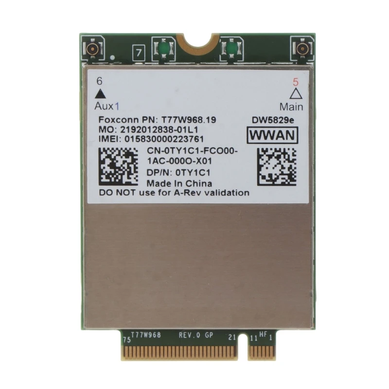 

Professional 4G Mini Module LTE Card T77W968.51 DW5829e Snapdragon X20 for Latitude 5420 5424 7424 7300 7400 77400 7540