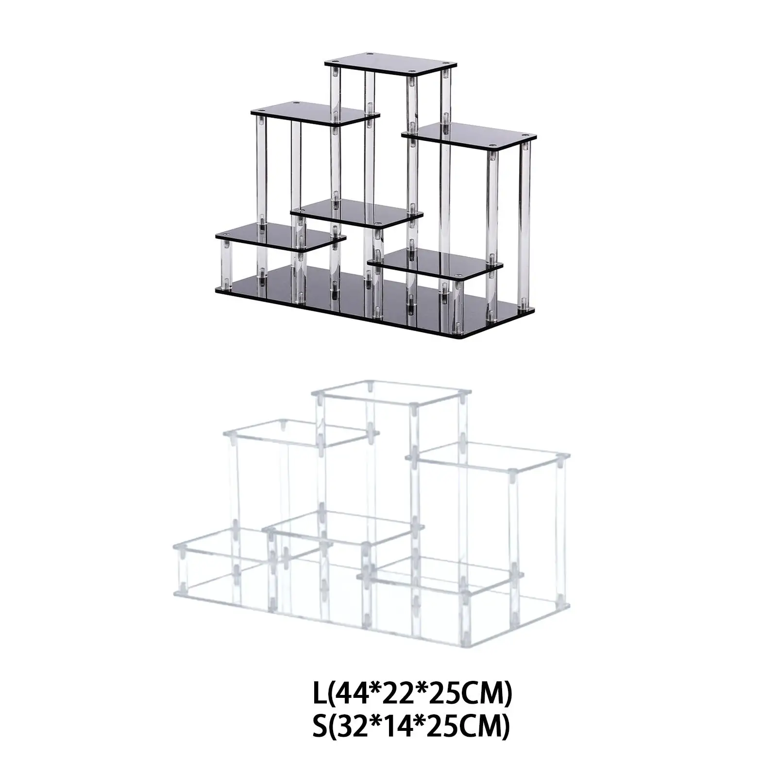 

Acrylic Display Stand Tiered Display Stand for Figures Toy Desktop Ornament