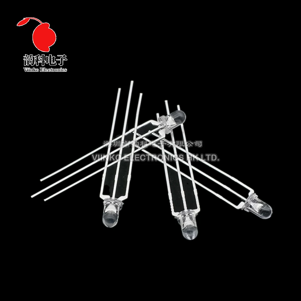 50 шт. F3 3 мм круглый прозрачный/туманный двухцветный общий анод/катодный