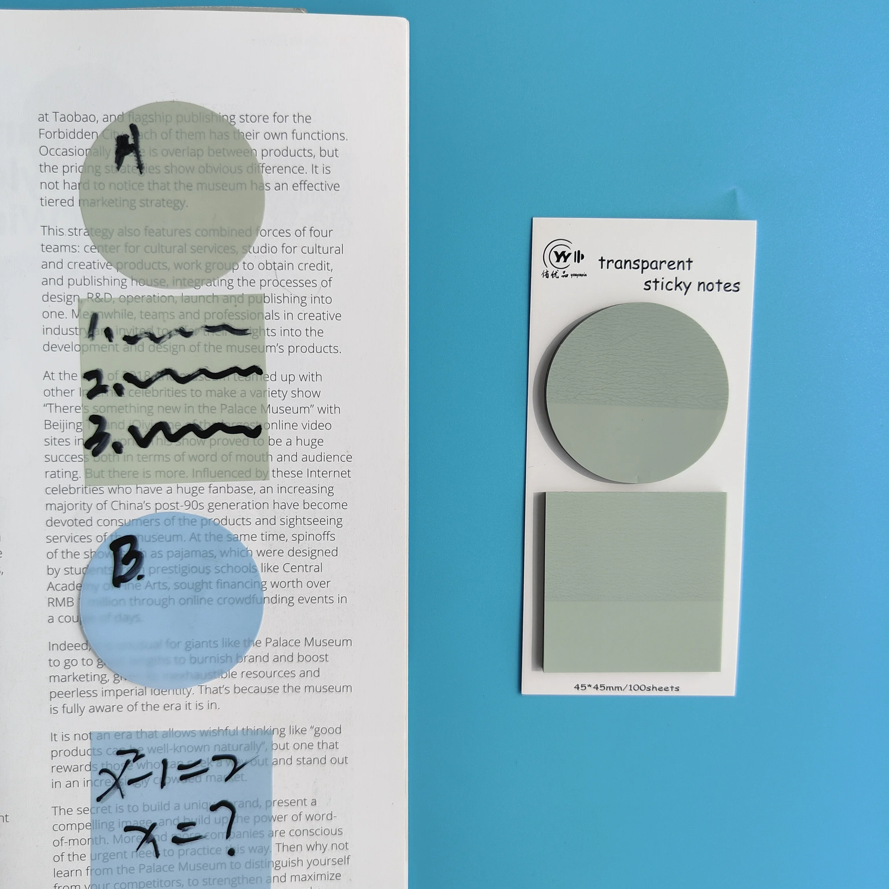 

100 листов прозрачные липкие заметки самоклеящиеся аннотации книги блокнот закладки блокнот индексные вкладки канцелярские принадлежности