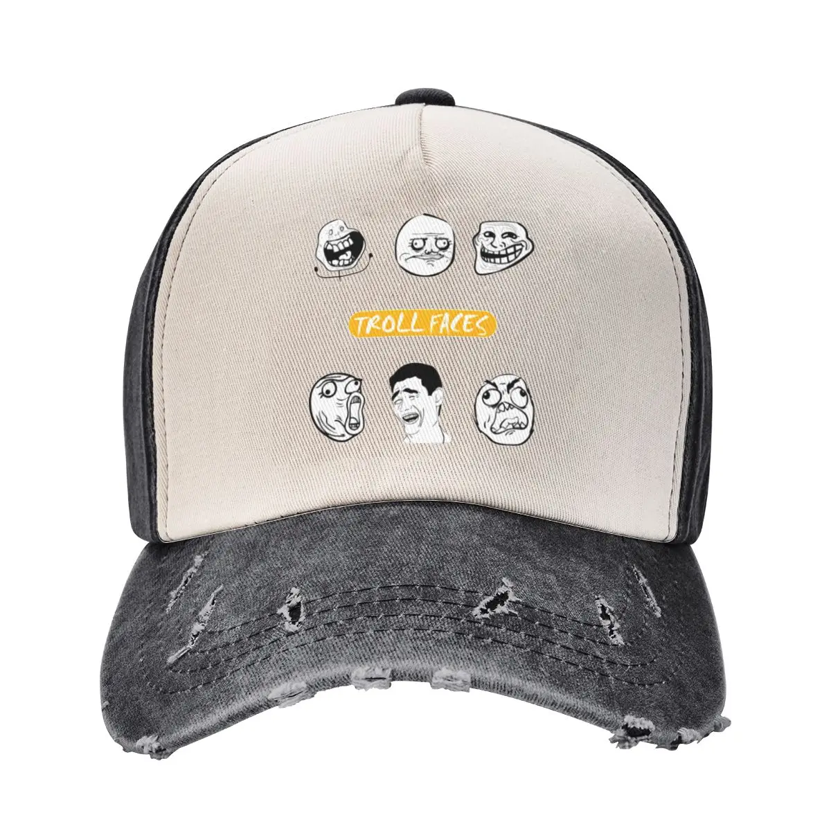 Бейсболка Troll Face Collection Set Stuff Мужчины Женщины Ретро Проблемный Джинсовый Pack Snapback Hat