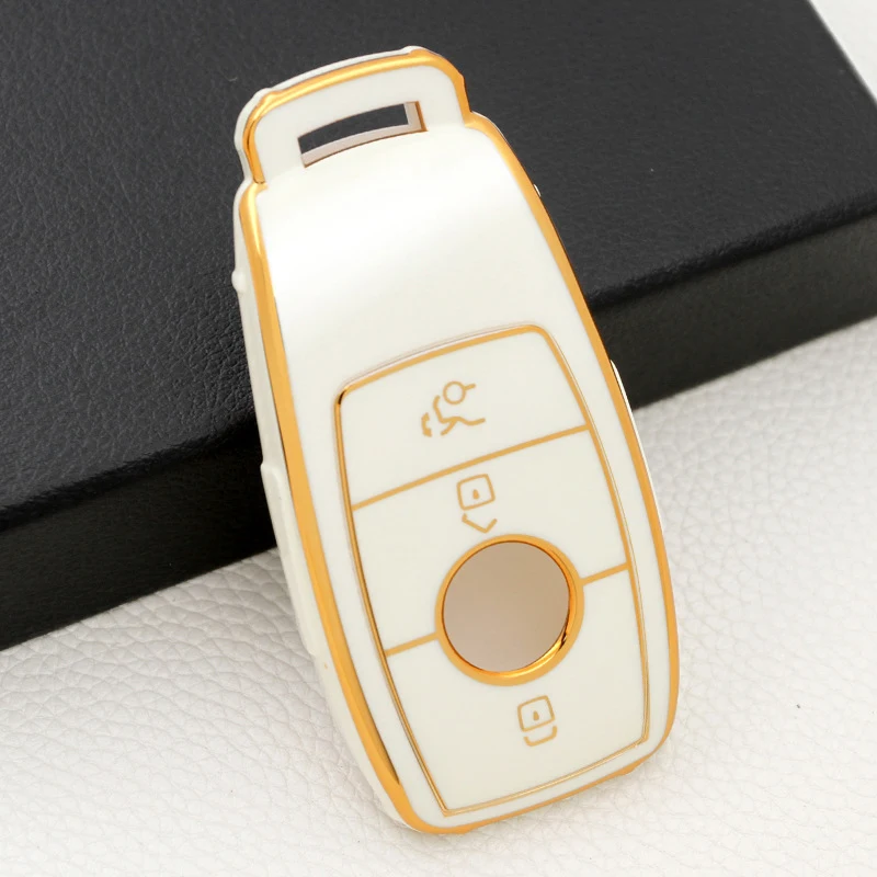 

TPU Car Key Case Cover Shell For Mercedes Benz A B C E GL S GLA GLK CLS Class AMG W204 W205 W212 W463 W176 3 Buttons Accessories