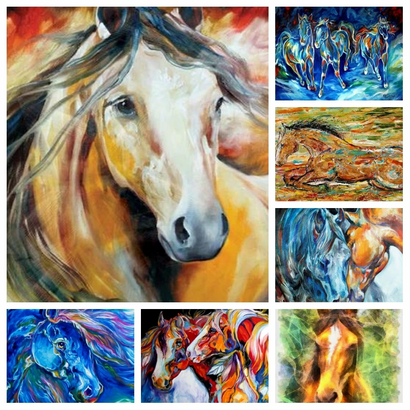 5D DIY Abstract horse diamond painting full diamond mosaic embroidery home and decoration art