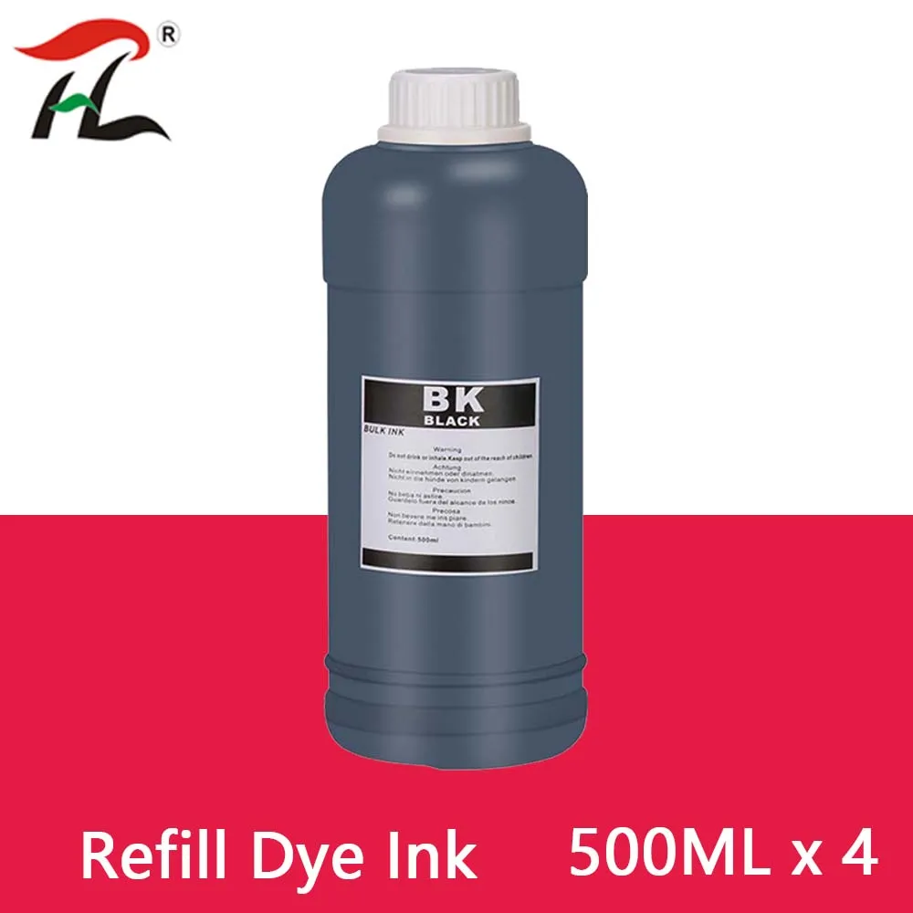 

500ml Black Refilled Dye Universal Ink Kit Compatible for HP Canon Epson Brother Deskjet Printers Tank Ink Cartridges CISS Ink
