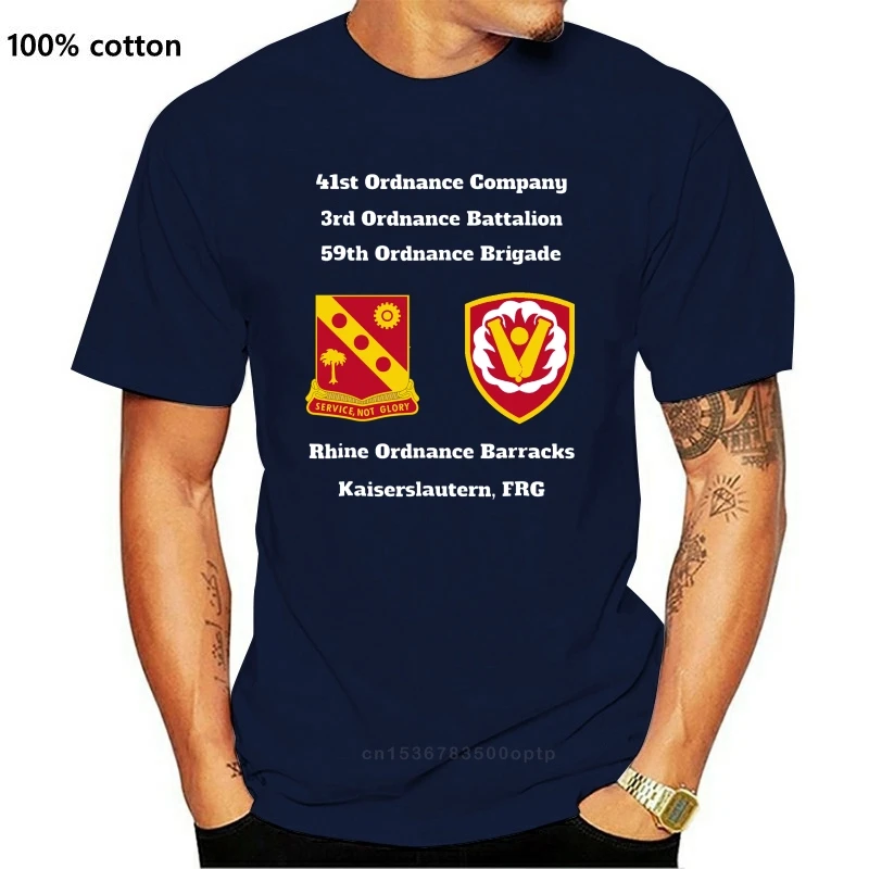 

Fashion Summer Male Short Sleeve Pattern O-Neck Hipster T-Shirt 41St Ordnance Company - Rhine Ord Barracks - Kaiserslautern T Sh