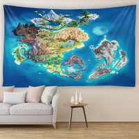 hippie map wall hanging tapestry art deco blanket curtain hanging home bedroom living room decor